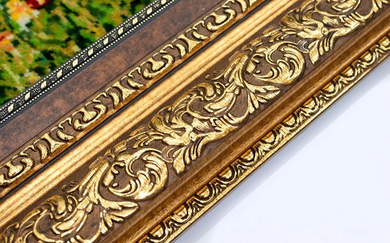 Bild-Teppich 95x116cm - Orientteppich - mehrfarbig