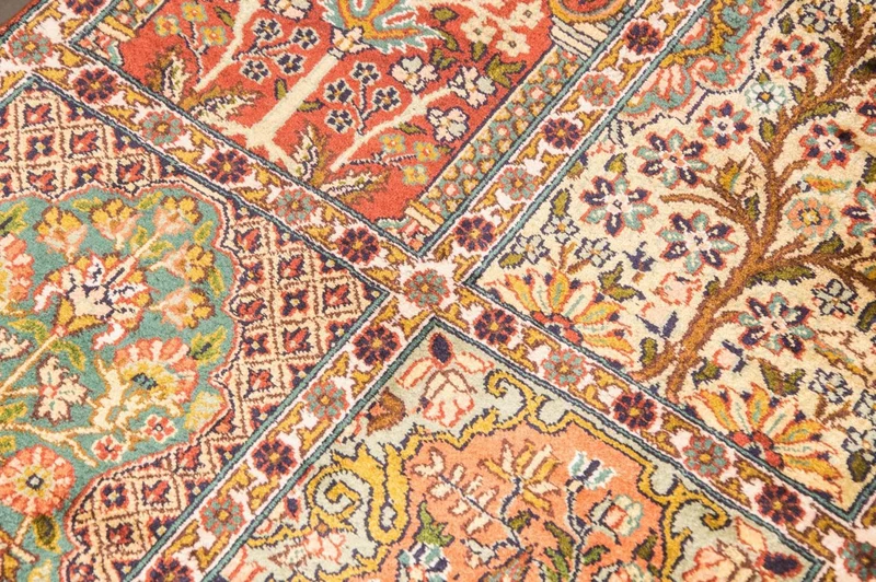 Kaschmir Seide Teppich 65x91cm - Orientteppich - mehrfarbig