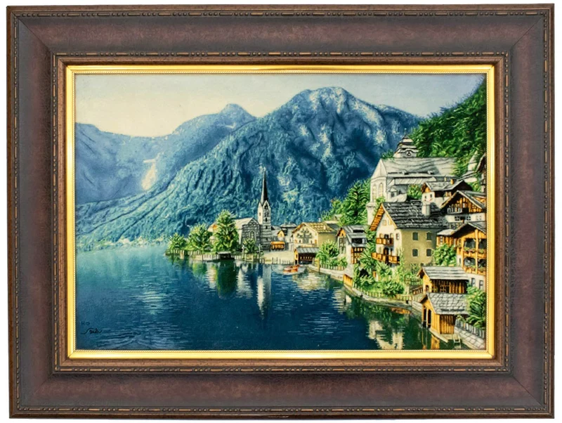 Bild-Teppich 83x108cm - Orientteppich - mehrfarbig