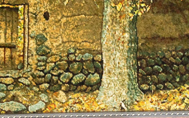 Bild-Teppich 77x98cm - Orientteppich - mehrfarbig