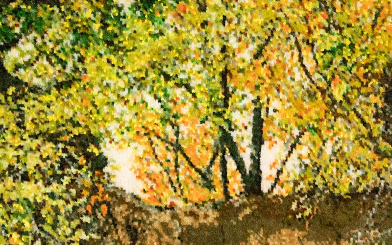Bild-Teppich 77x98cm - Orientteppich - mehrfarbig