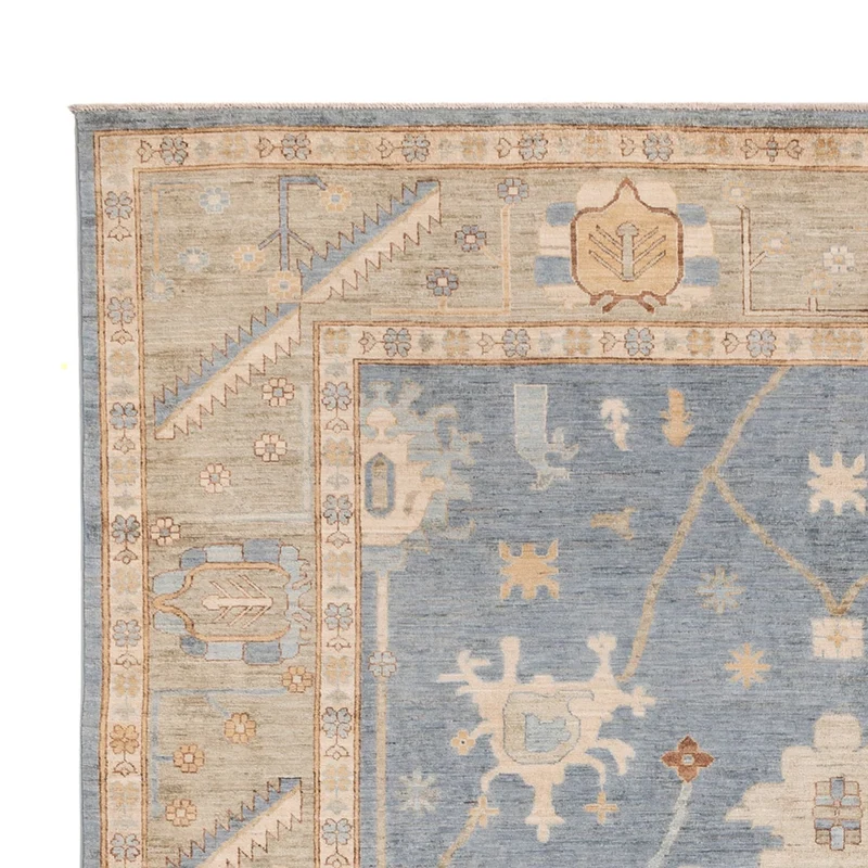 Usak Teppich 241x347cm - Orientteppich - türkis