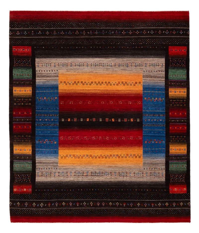 Indo Loribaft Teppich 257x304cm - Wollteppich - mehrfarbig
