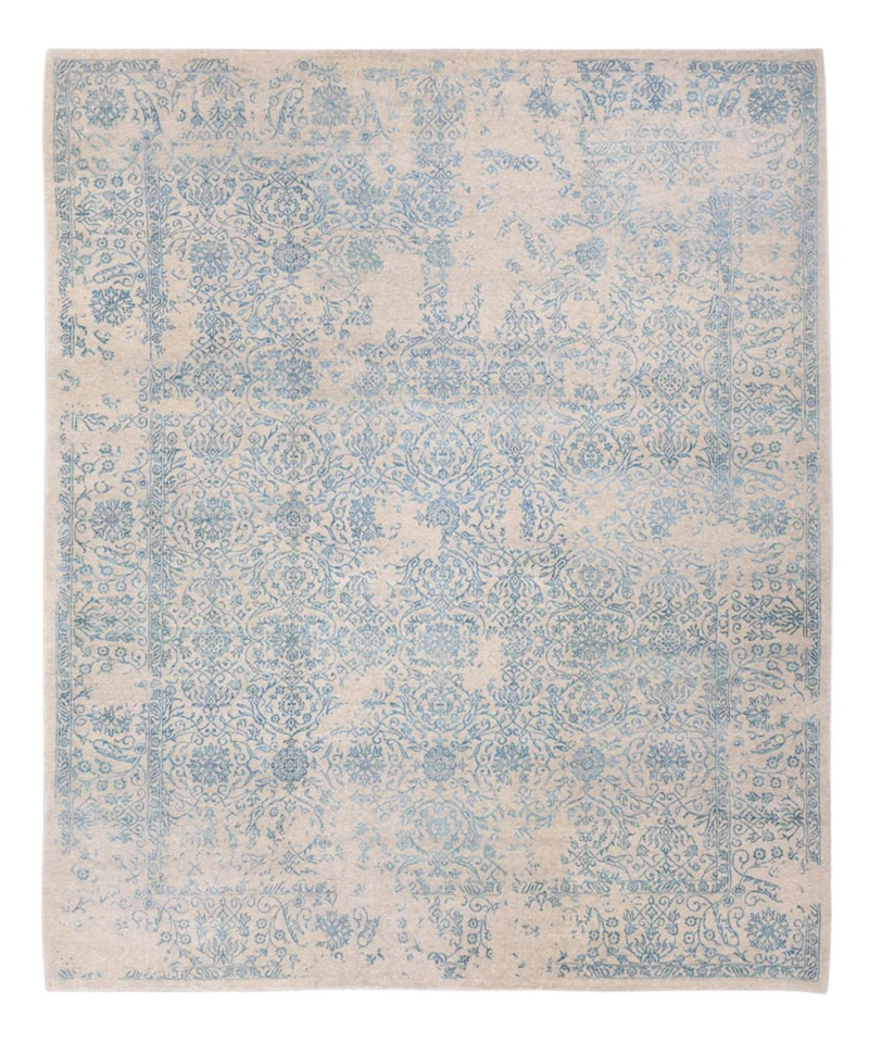 Designer Teppich 241x289cm - hellblau