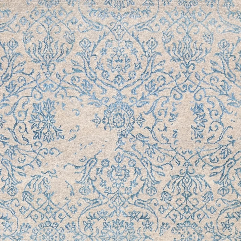 Designer Teppich 241x289cm - hellblau