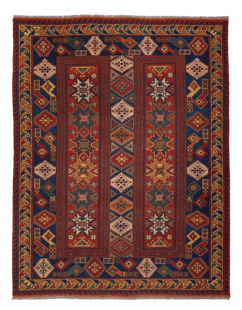 Kelim Afghan Teppich 248x316cm - mehrfarbig