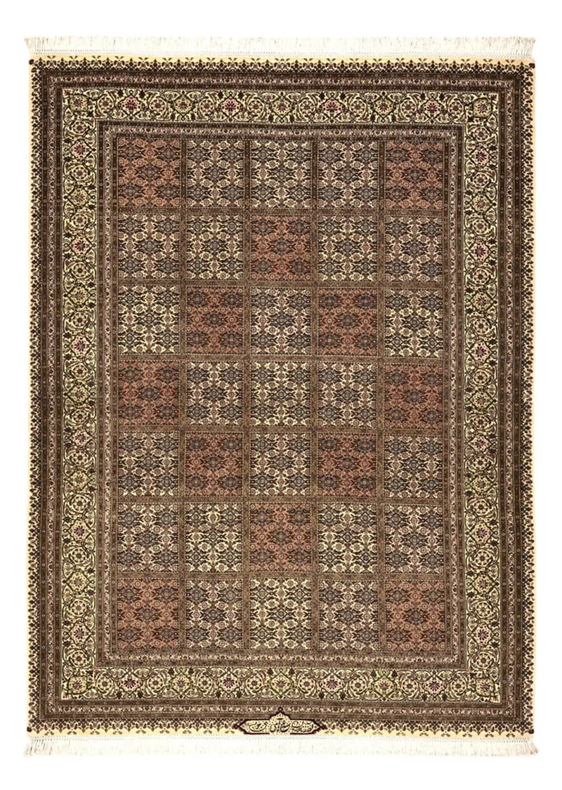 Täbriz - 50 Raj Teppich 152x207cm - Perserteppich - dunkelbeige