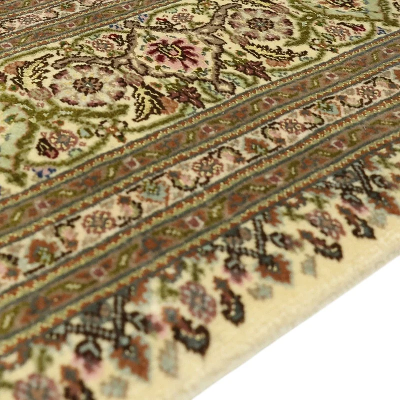 Täbriz - 50 Raj Teppich 152x207cm - Perserteppich - dunkelbeige