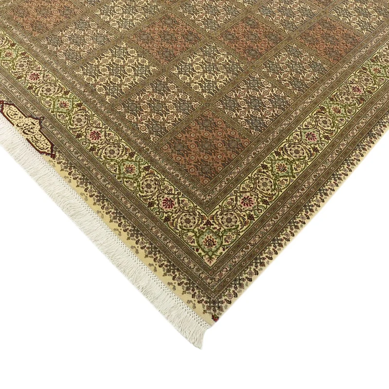 Täbriz - 50 Raj Teppich 152x207cm - Perserteppich - dunkelbeige