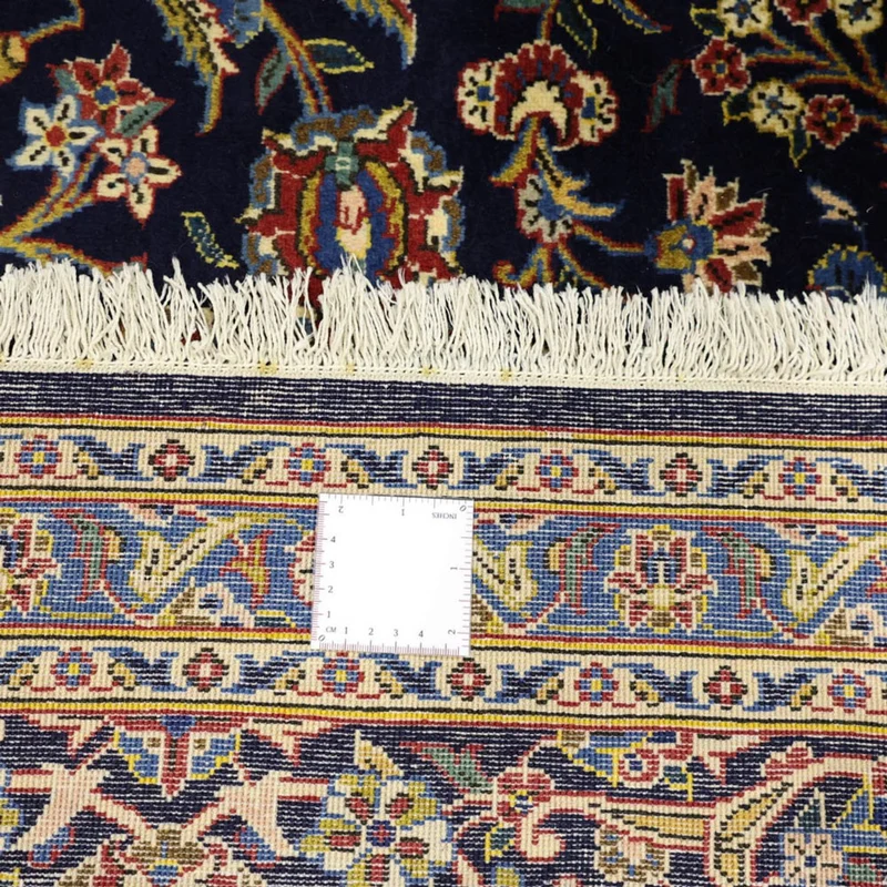Keshan Teppich 221x321cm - Perserteppich - dunkelblau