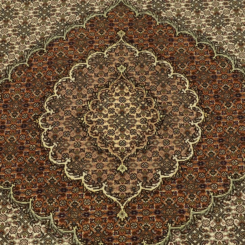 Täbriz - 50 Raj Teppich 154x197cm - Perserteppich - dunkelbeige