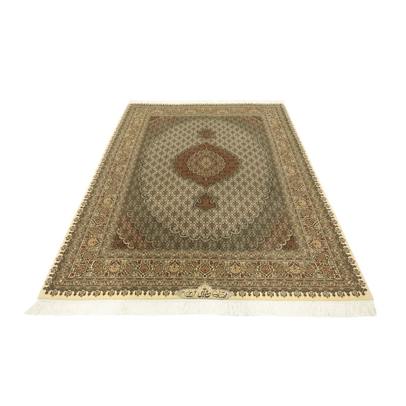 Täbriz - 50 Raj Teppich 154x197cm - Perserteppich - dunkelbeige