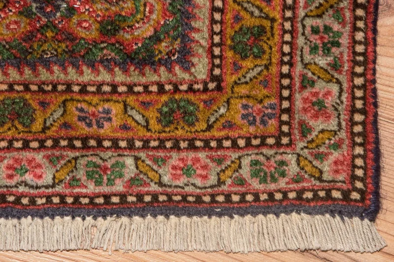 Täbriz - 50 Raj Teppich 73x114cm - Perserteppich - blau