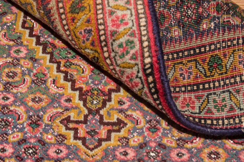 Täbriz - 50 Raj Teppich 73x114cm - Perserteppich - blau