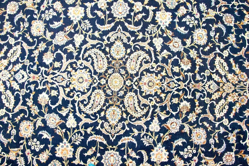 Keshan Teppich 288x380cm - Perserteppich - blau