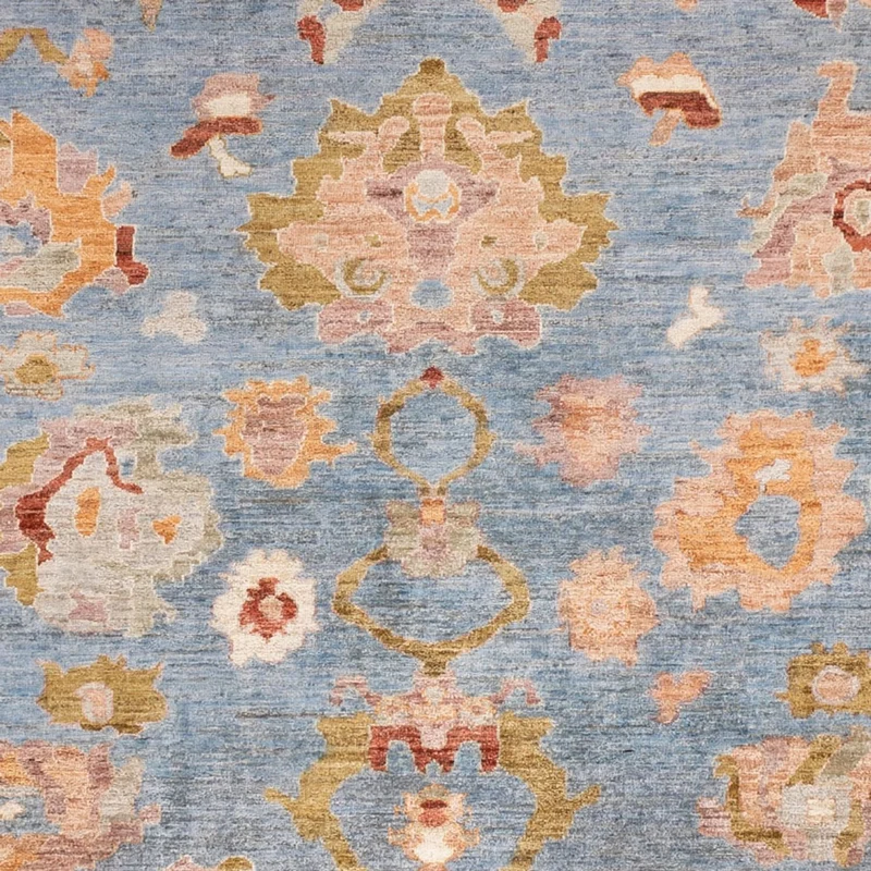 Usak Teppich 242x332cm - Orientteppich - blau
