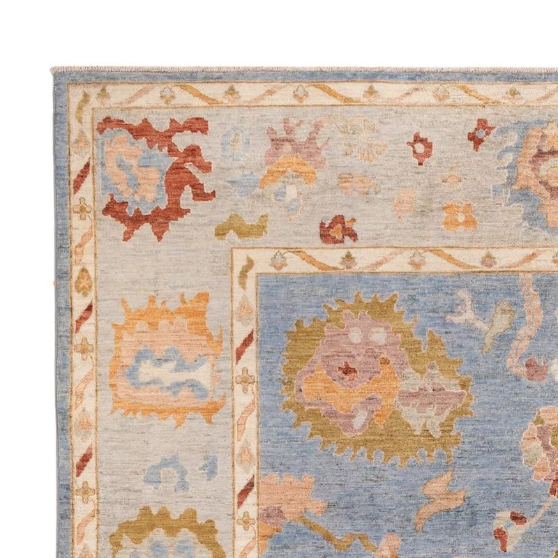Usak Teppich 242x332cm - Orientteppich - blau