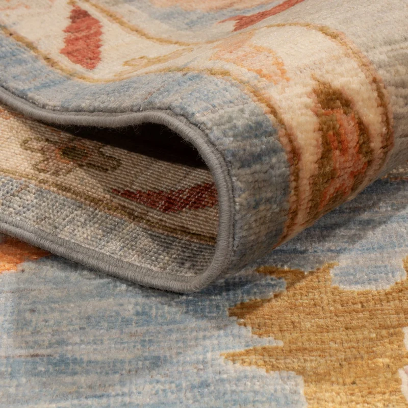 Usak Teppich 242x332cm - Orientteppich - blau