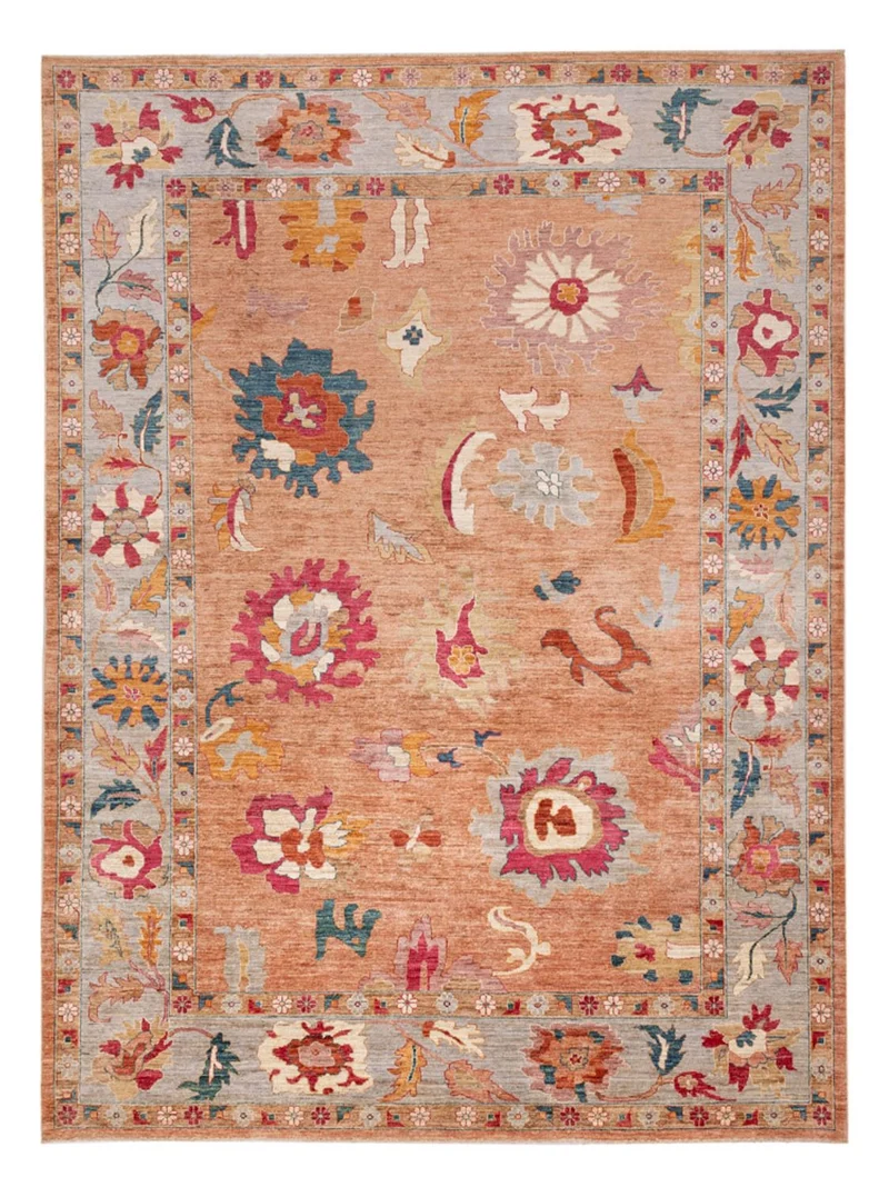 Usak Teppich 244x331cm - Orientteppich - hellbeige