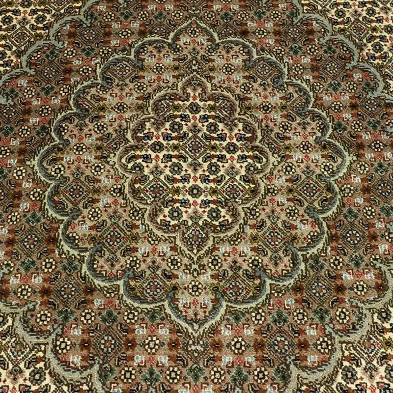 Täbriz - 50 Raj Teppich 153x204cm - Perserteppich - silber