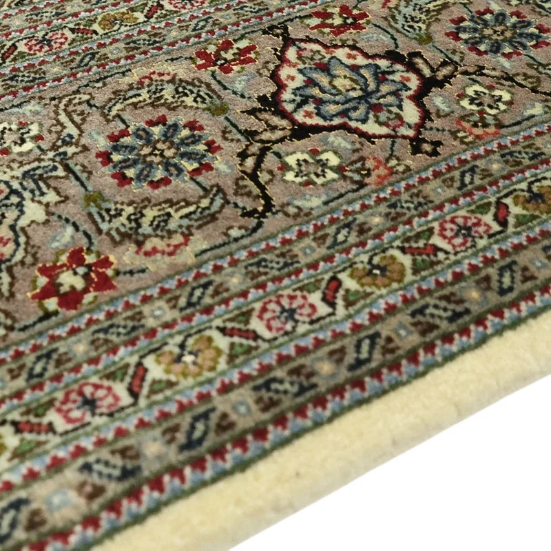 Täbriz - 50 Raj Teppich 153x204cm - Perserteppich - silber