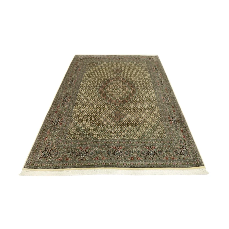 Täbriz - 50 Raj Teppich 153x204cm - Perserteppich - silber