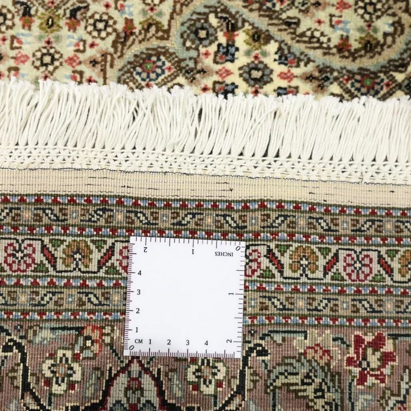 Täbriz - 50 Raj Teppich 153x204cm - Perserteppich - silber