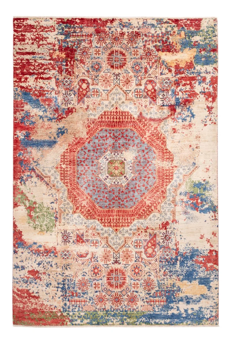 Designer Teppich 200x298cm - mehrfarbig
