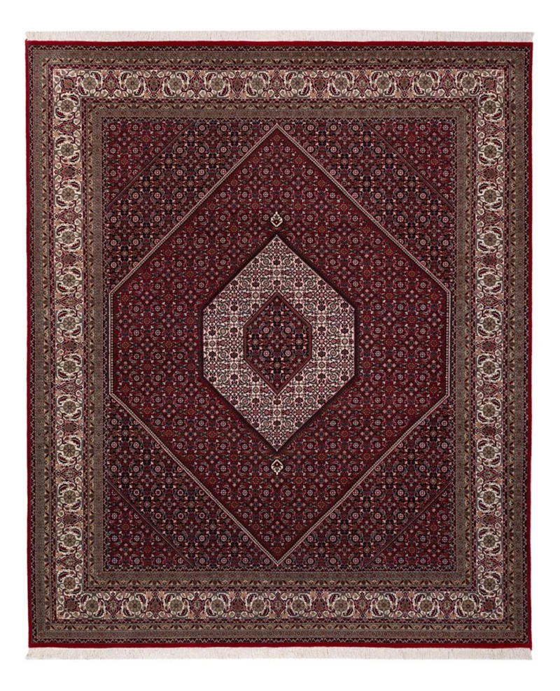 Indo Bidjar Teppich 251x304cm - Orientteppich - dunkelrot