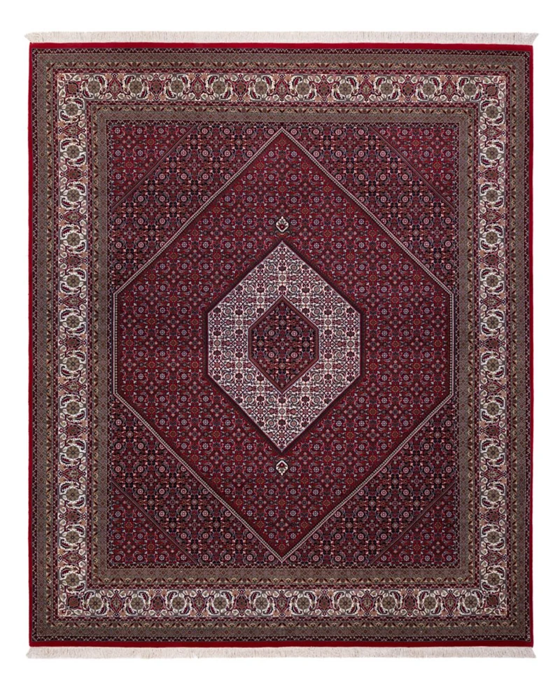 Indo Bidjar Teppich 251x305cm - Orientteppich - dunkelrot