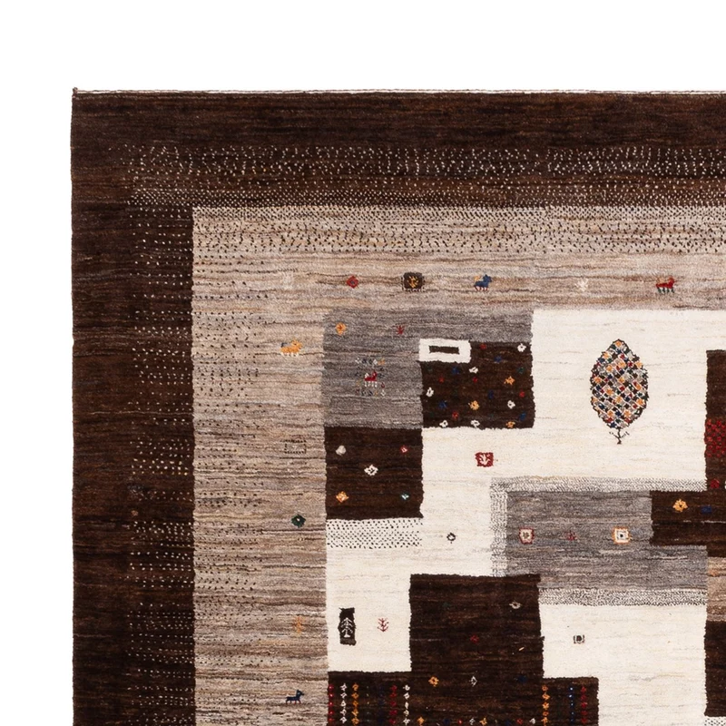 Indo Loribaft Teppich 244x299cm - Wollteppich - mehrfarbig