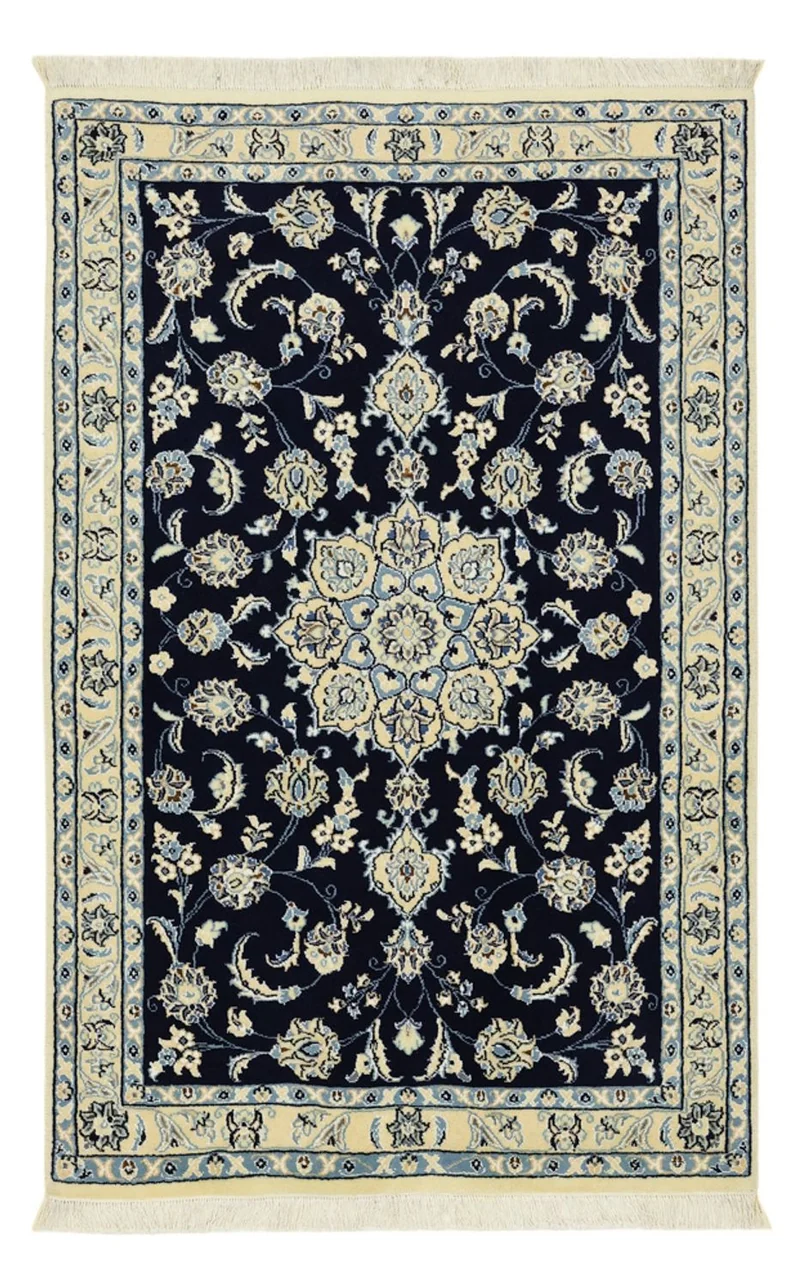 Nain - 9La Teppich 88x137cm - Perserteppich - dunkelblau