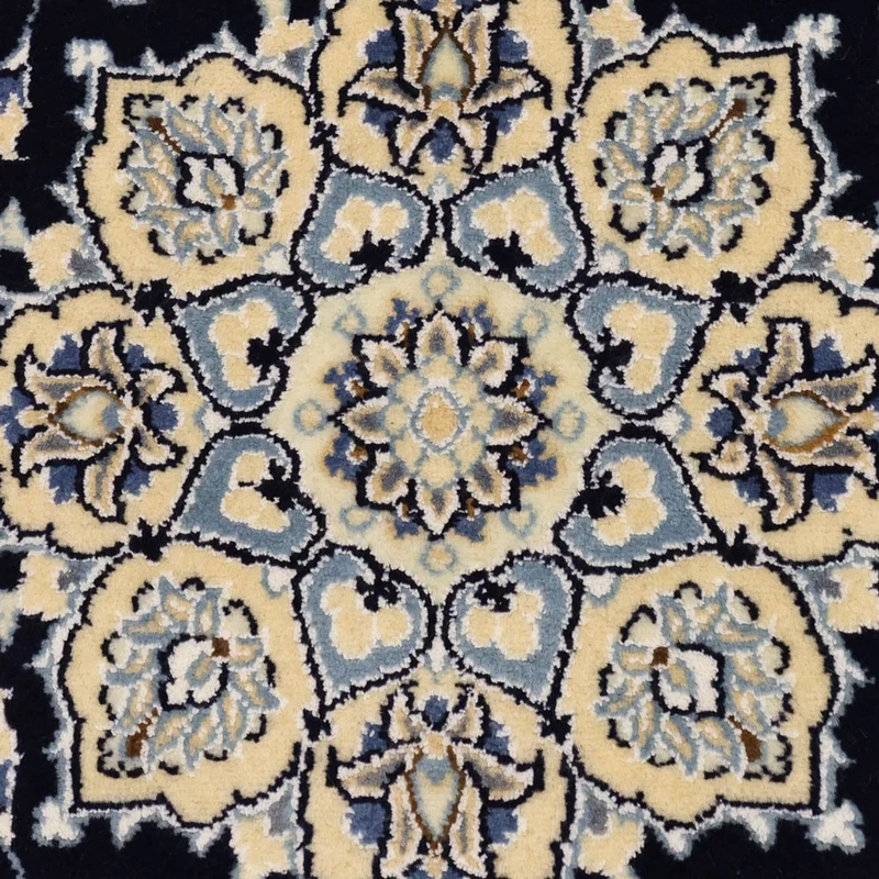 Nain - 9La Teppich 88x137cm - Perserteppich - dunkelblau