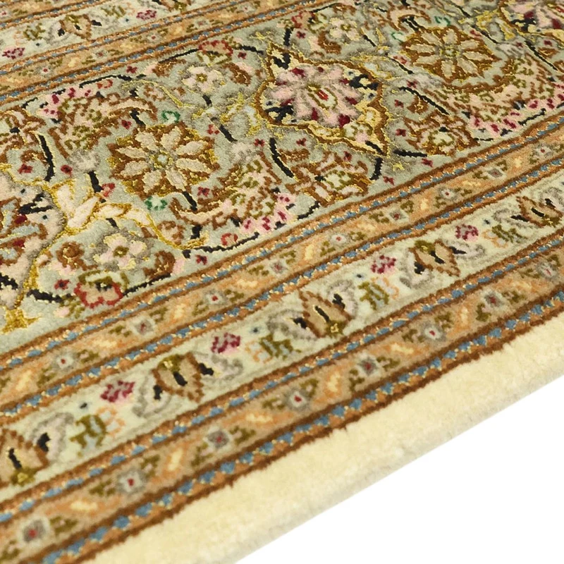 Täbriz - 50 Raj Teppich 149x208cm - Perserteppich - dunkelbeige