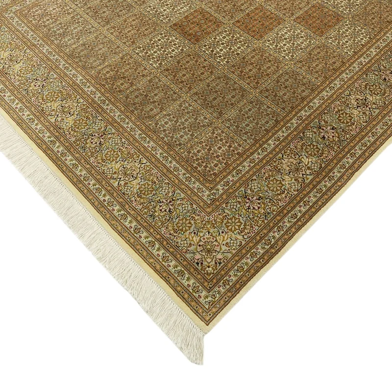 Täbriz - 50 Raj Teppich 149x208cm - Perserteppich - dunkelbeige