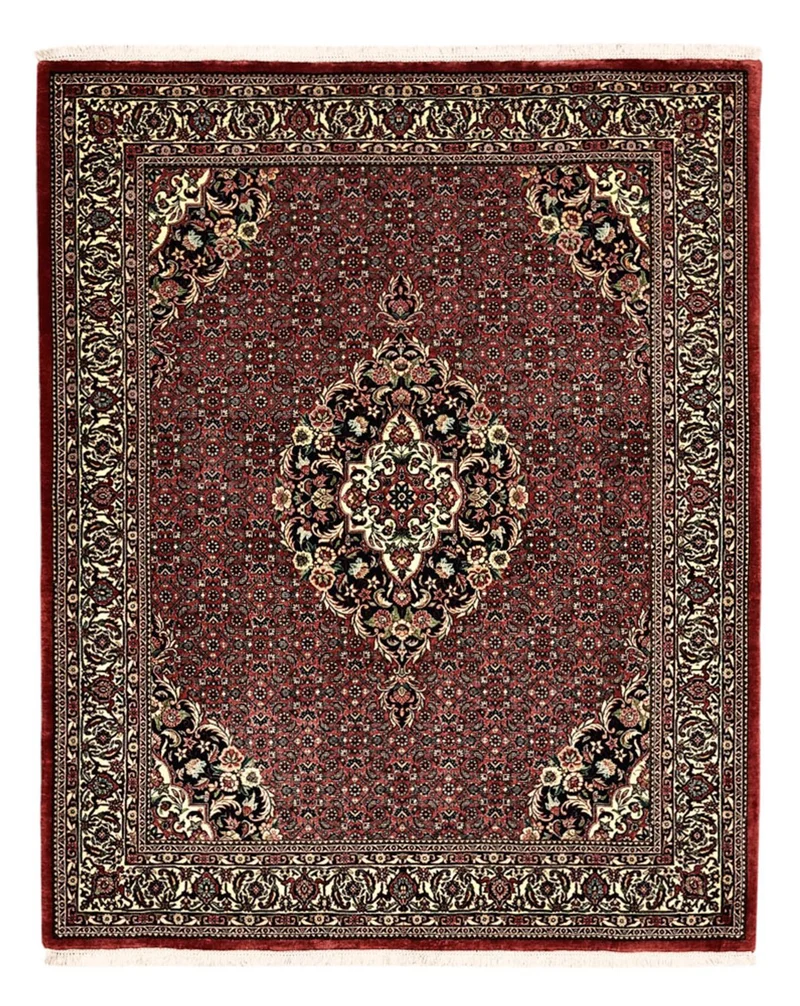 Bidjar Teppich 153x194cm - Perserteppich - dunkelrot