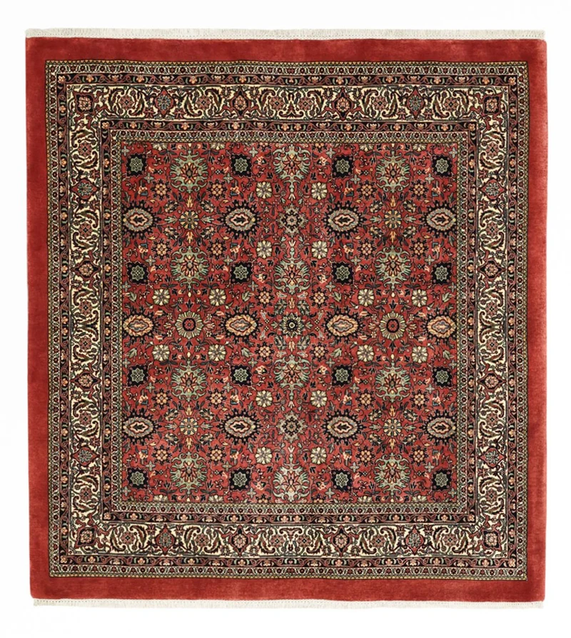 Bidjar Teppich 153x163cm - Perserteppich - dunkelrot