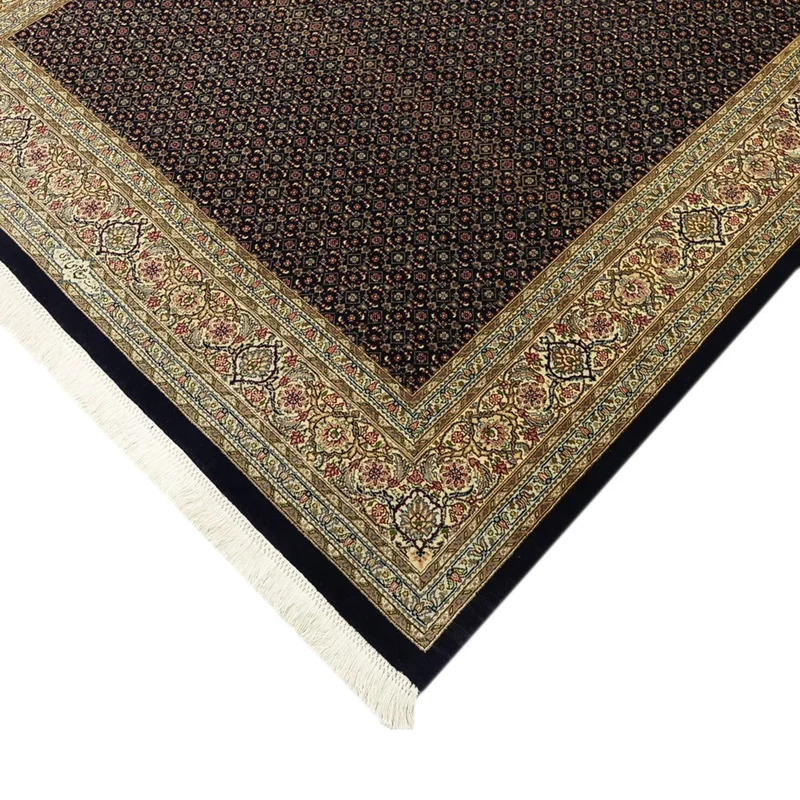 Täbriz - 50 Raj Teppich 153x194cm - Perserteppich - dunkelbeige