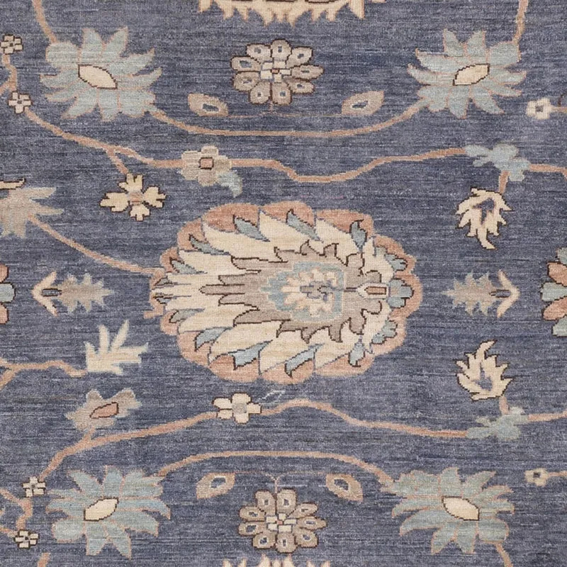 Usak Teppich 249x298cm - Orientteppich - seeblau