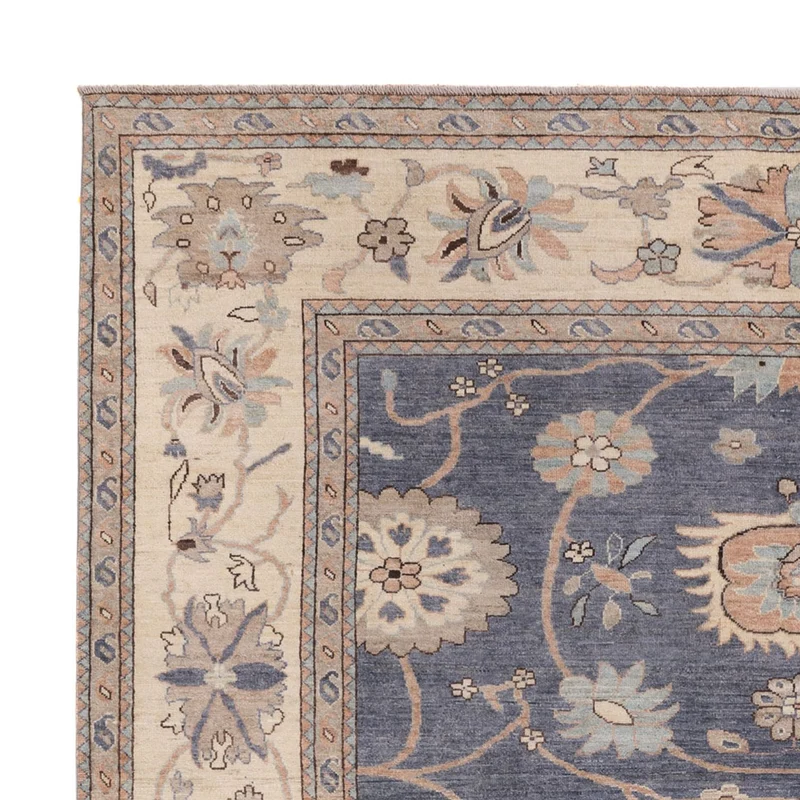Usak Teppich 249x298cm - Orientteppich - seeblau