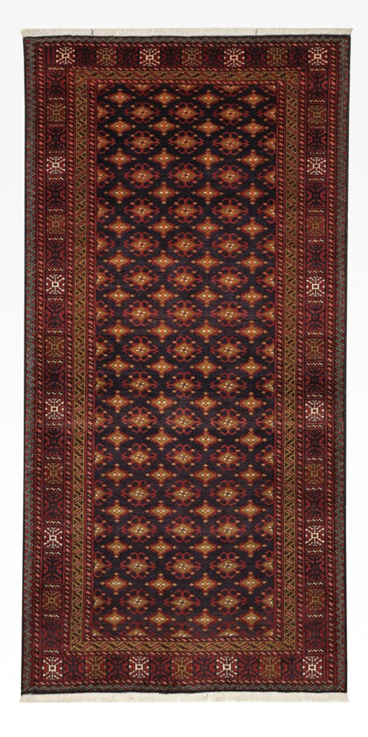Belutsch Teppich 108x220cm - Orientteppich - dunkelbraun