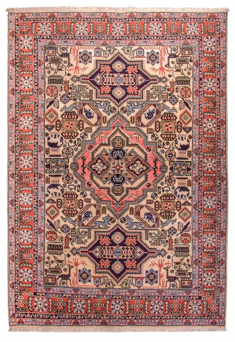 Ardebil Teppich 137x200cm - Perserteppich - rosa