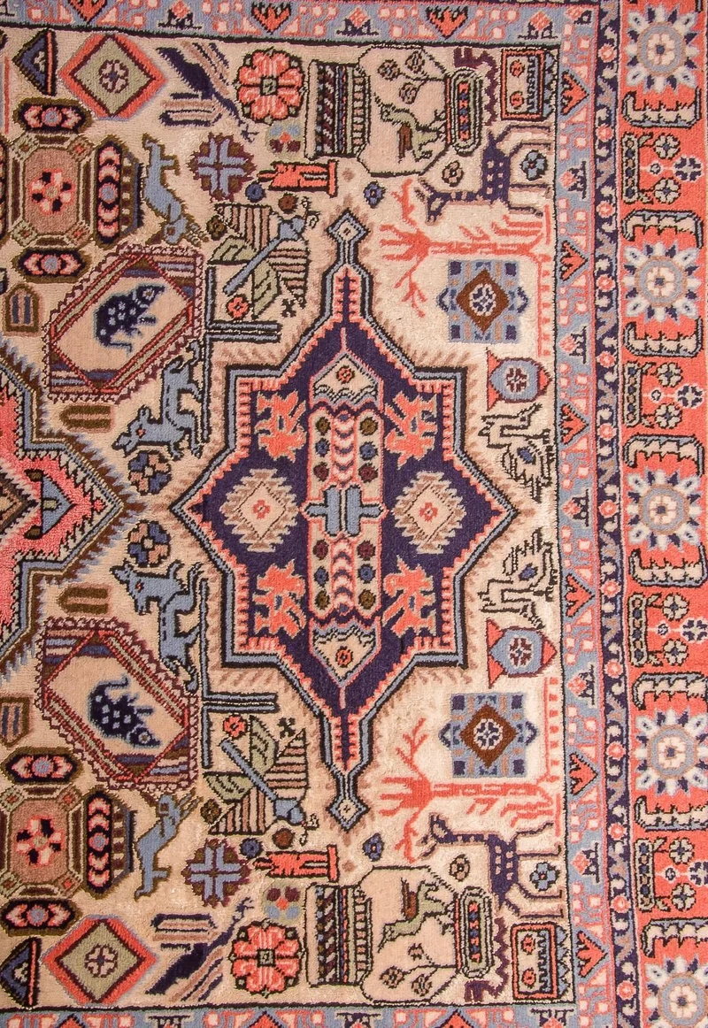 Ardebil Teppich 137x200cm - Perserteppich - rosa