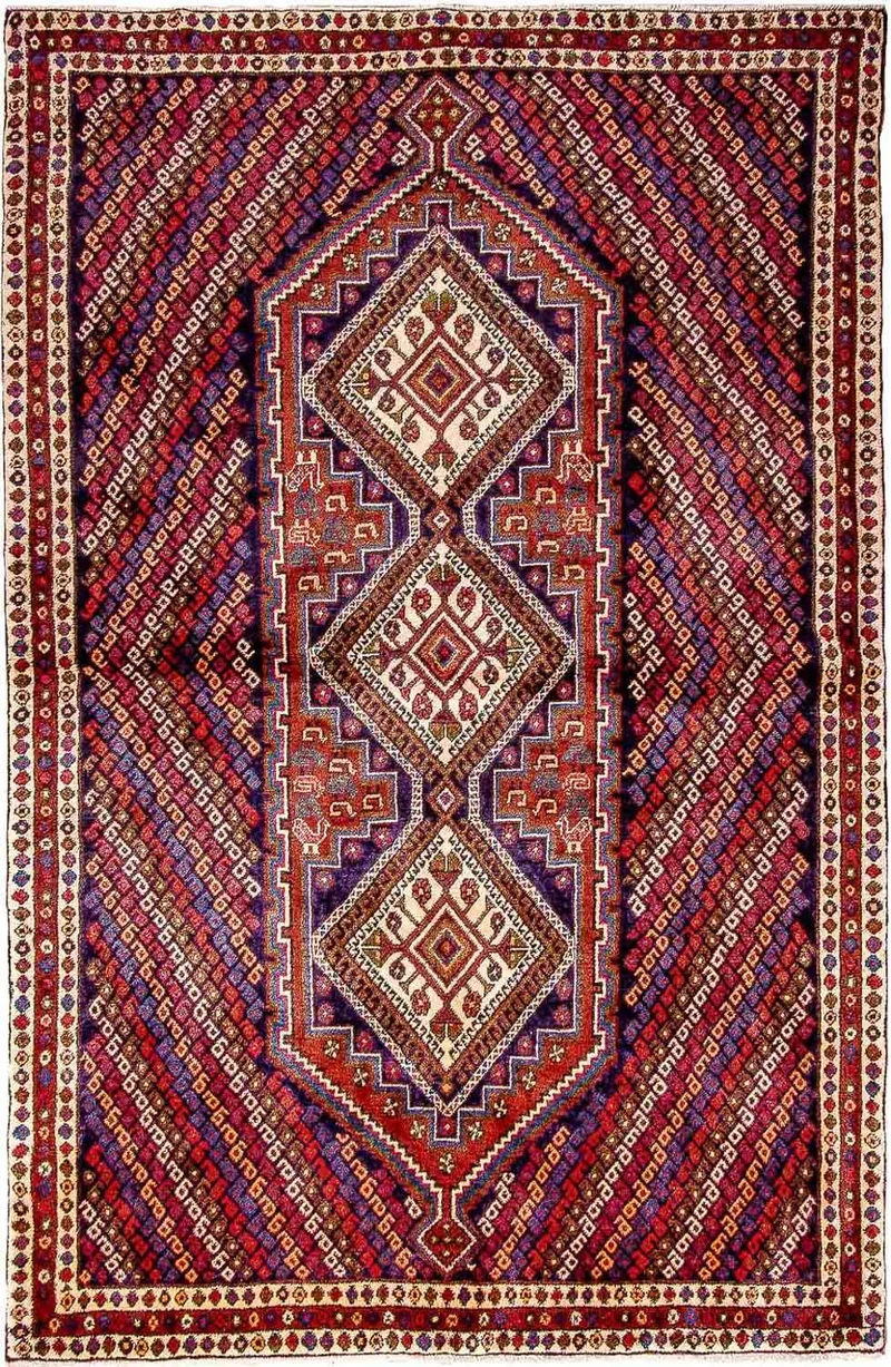 Sharbabak Teppich 128x192cm - Perserteppich - mehrfarbig