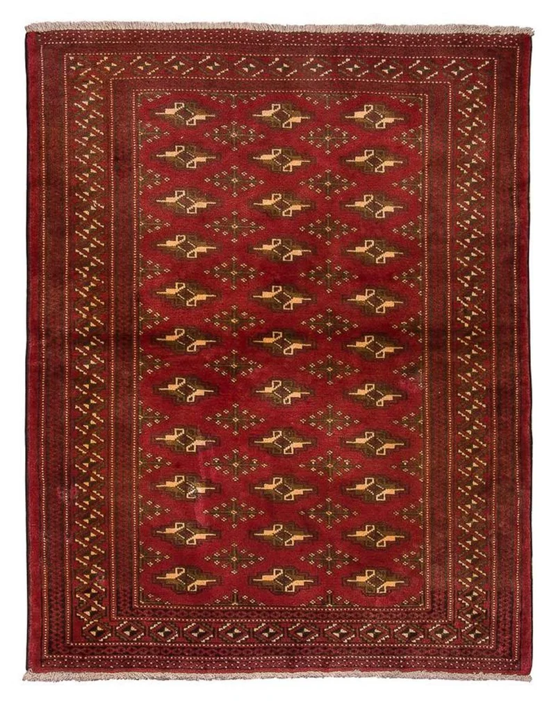Turkaman Teppich 95x123cm - Orientteppich - rot