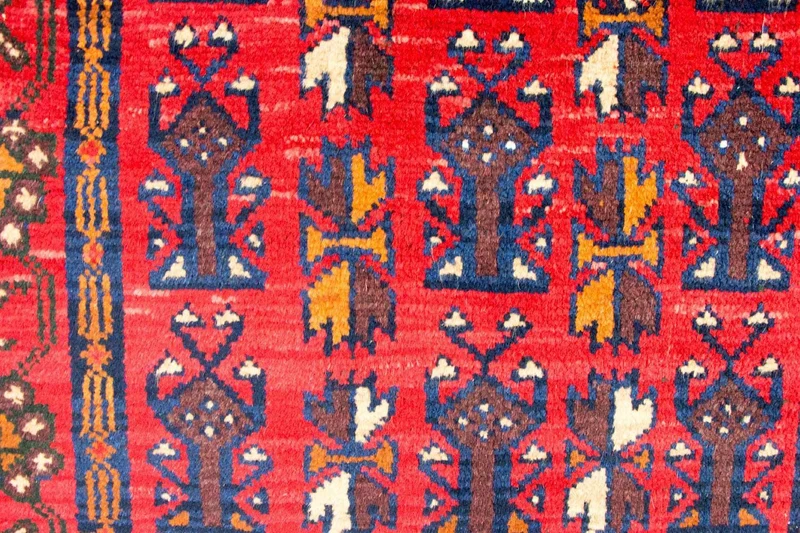 Belutsch Teppich 74x130cm - Orientteppich - rot