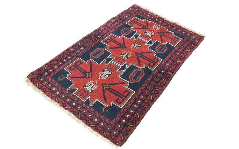 Belutsch Teppich 77x122cm - Orientteppich - rot