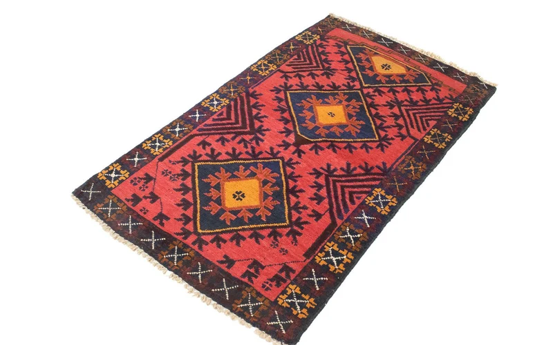 Belutsch Teppich 82x140cm - Orientteppich - rot