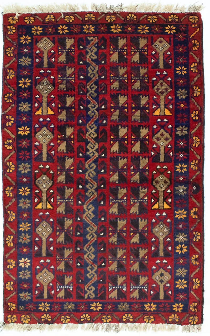 Belutsch Teppich 77x119cm - Orientteppich - rot