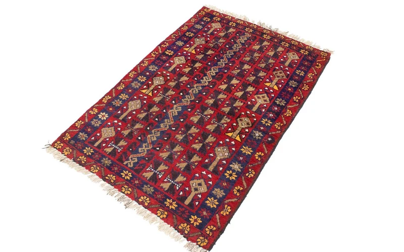 Belutsch Teppich 77x119cm - Orientteppich - rot